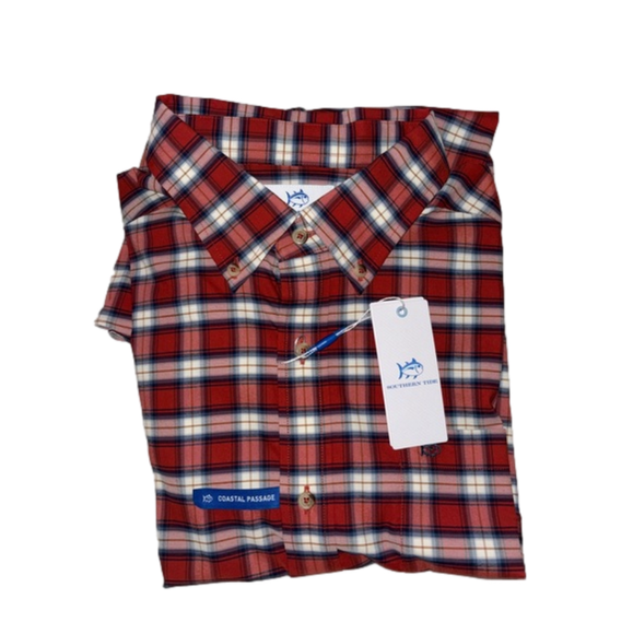 Southern Tide Coastal Passage Rockledge Plaid Long Sleeve Sport Shirt Size Large - Picture 5 of 5